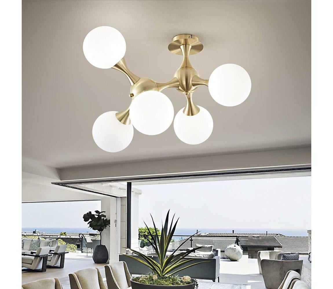 Ideal Lux Ideal Lux - Přisazený lustr NODI 5xE14/28W/230V mosaz