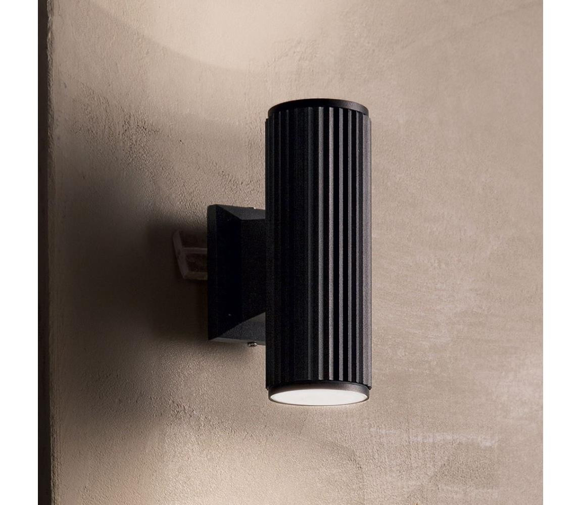 Ideal Lux Ideal Lux - Venkovní nástěnné svítidlo BASE 2xGU10/28W/230V IP44 černá