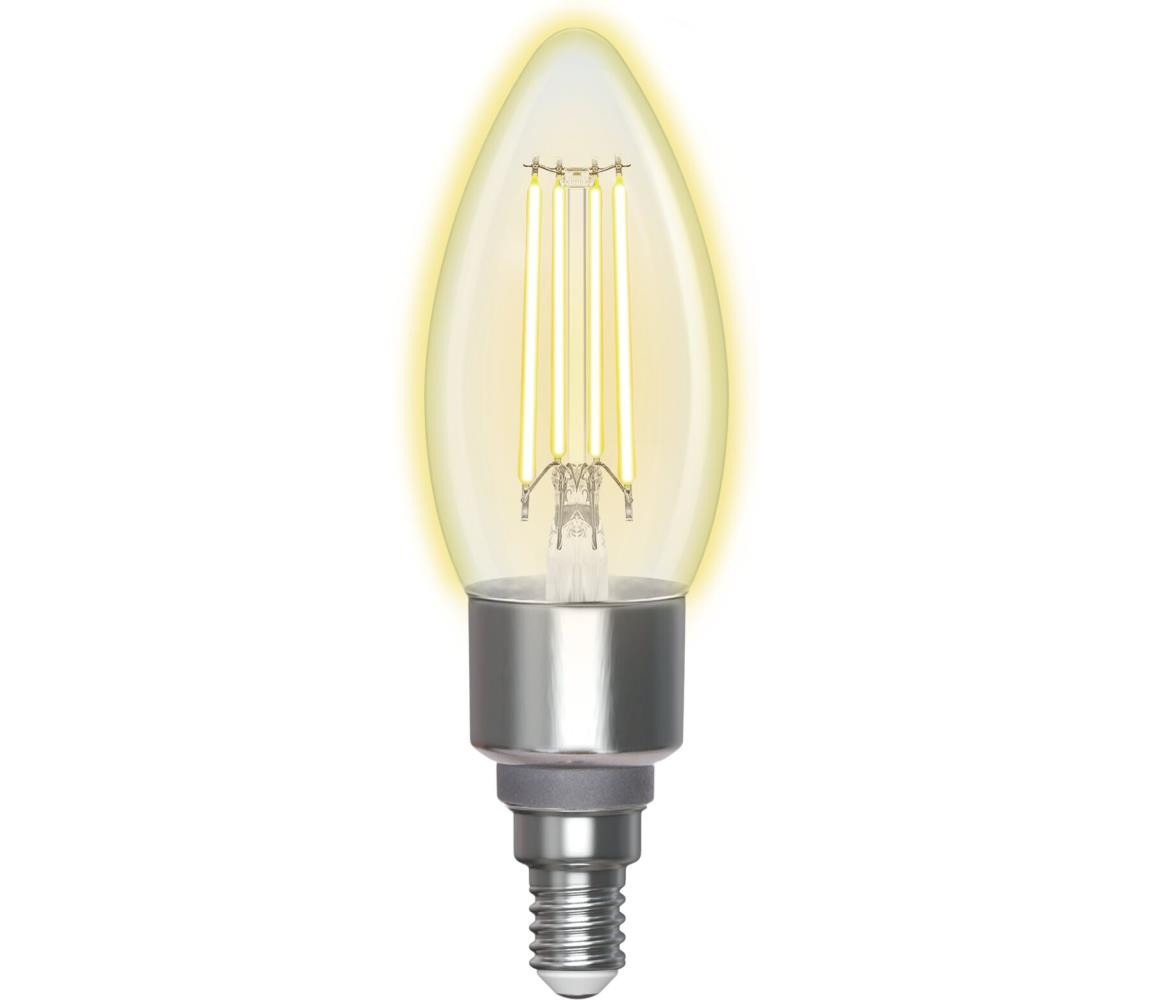 B.V. LED Stmívatelná žárovka FILAMENT C35 E14/4,5W/230V 2700-6500K Wi-Fi -