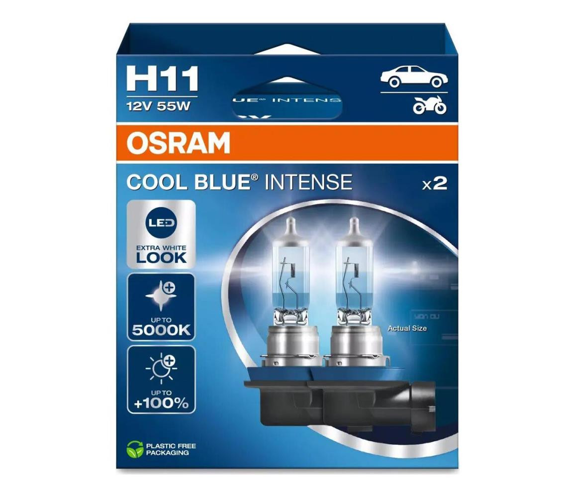 Osram SADA 2x Autožárovka COOL BLUE H11 PGJ19-2/55W/12V 5000K - Osram