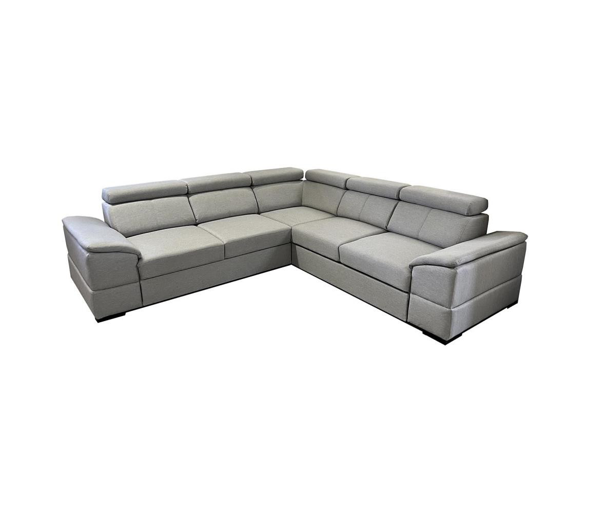 MEBLEDOMI Univerzální rohová rozk. sedací souprava s úložným prostorem GRANADA šedá