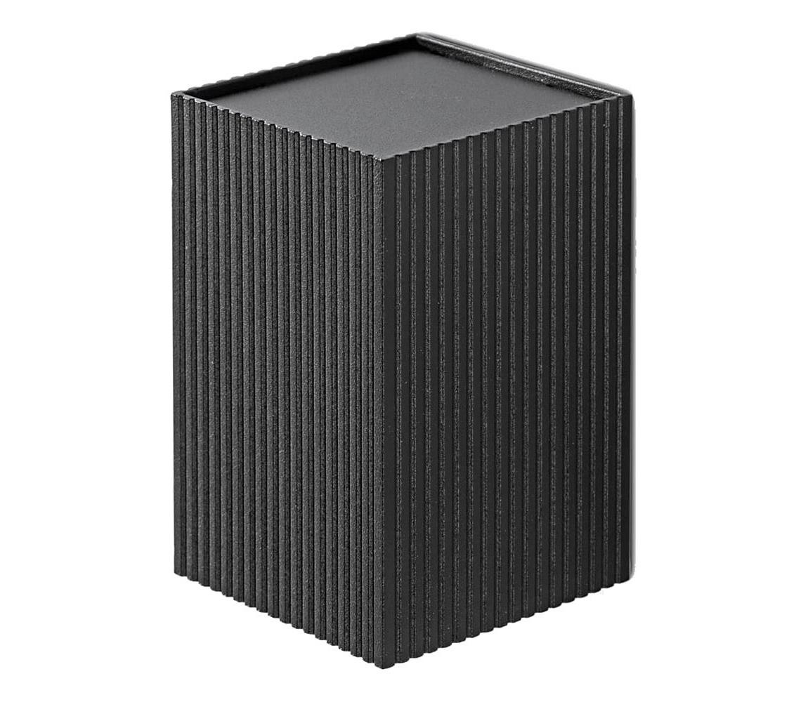 FARO Barcelona FARO 40535 - Nástěnné svítidlo SOLE 1xGU10/8W/230V černá vroubkovaná hranatý