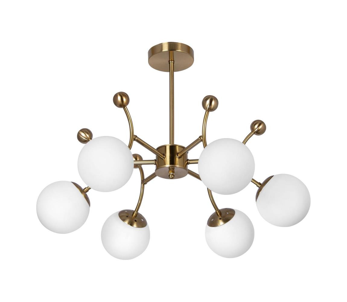 Lustr na tyči 6xE27/60W/230V zlatá