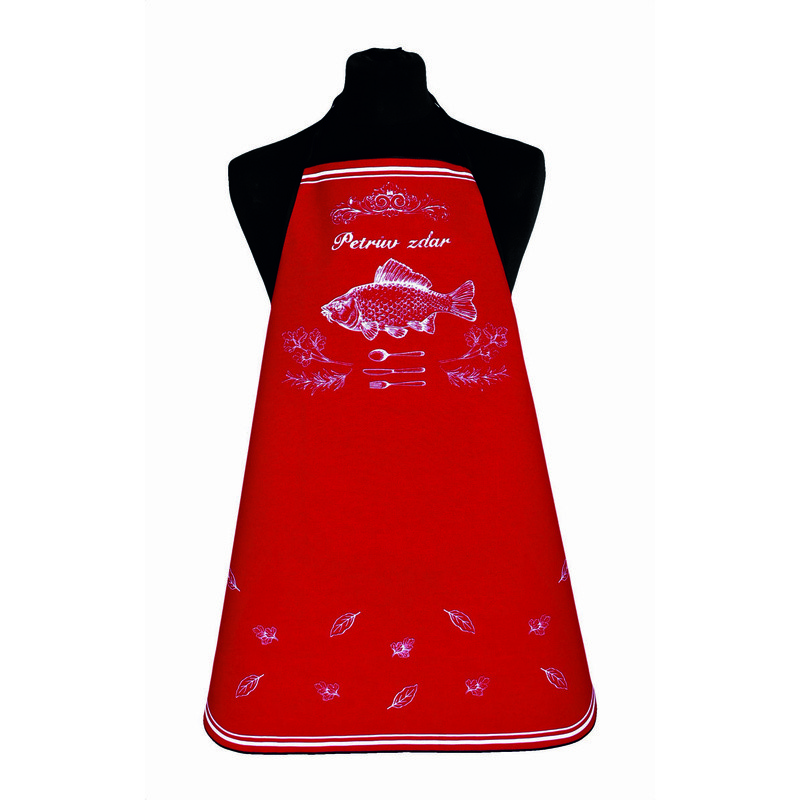 Zástěra kuchyňská, Petrův zdar, červená