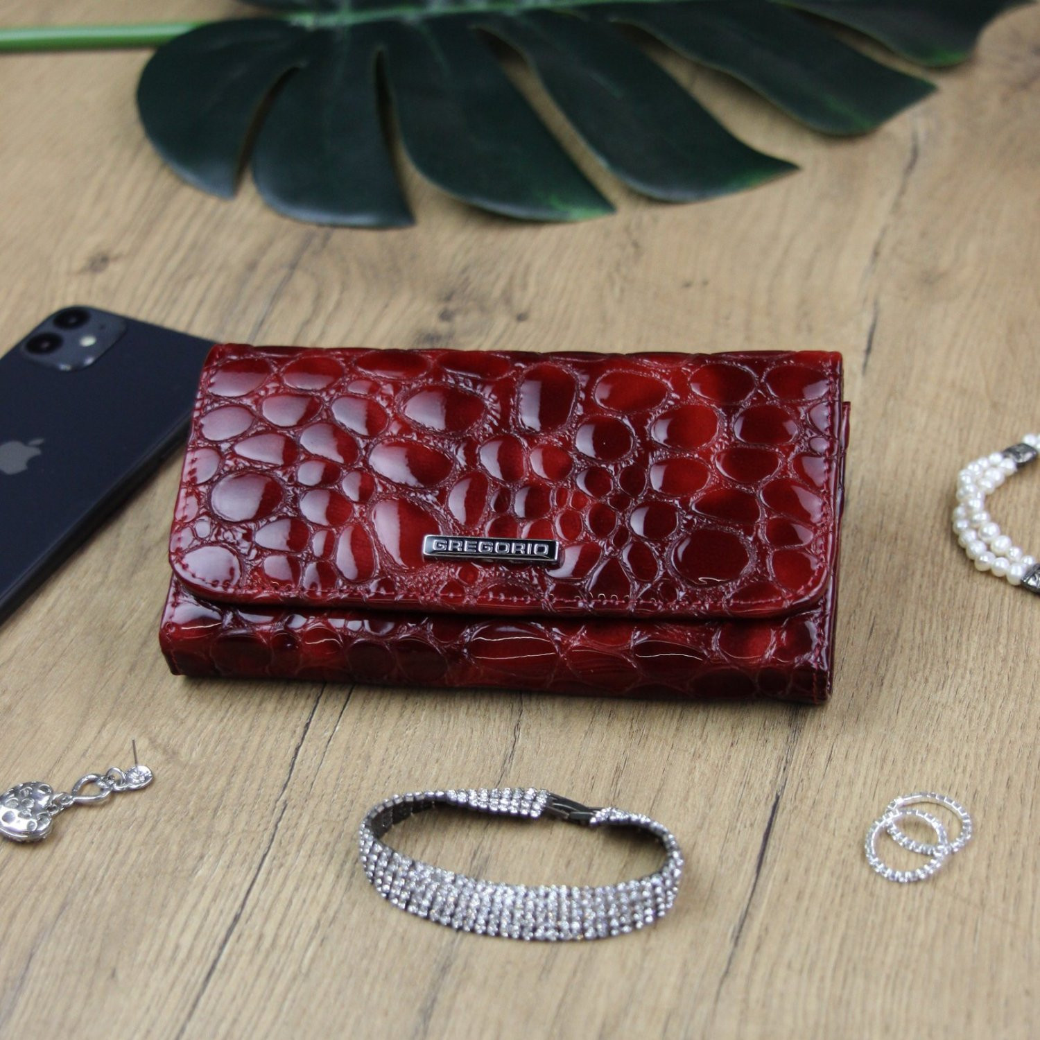 Dámská kožená peněženka červená - Gregorio Sonia červená