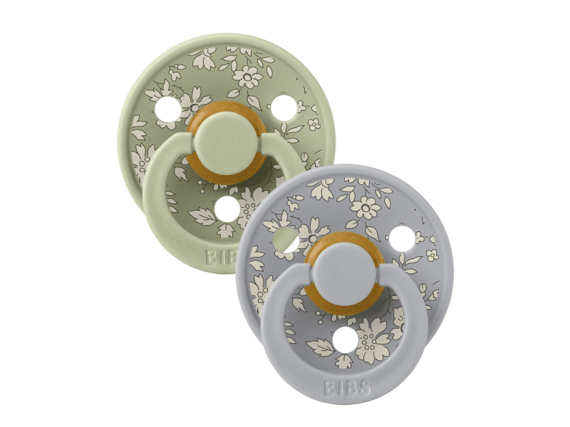 BIBS Dudlíky LIBERTY COLOUR Cloud/Sage - vel. 1, přír.kaučuk 2ks