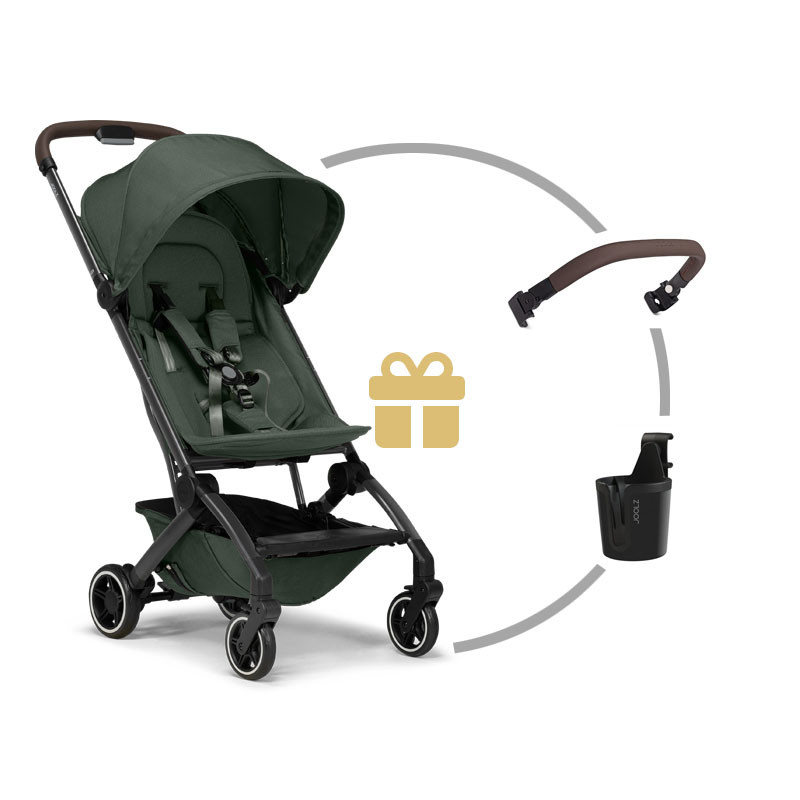 Joolz AER+ kočárek | Forest green l SADA madlo a držadlo na nápoj