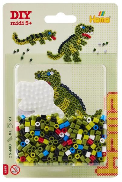 HAMA Zažehlovací korálky MIDI - Dinosaurus