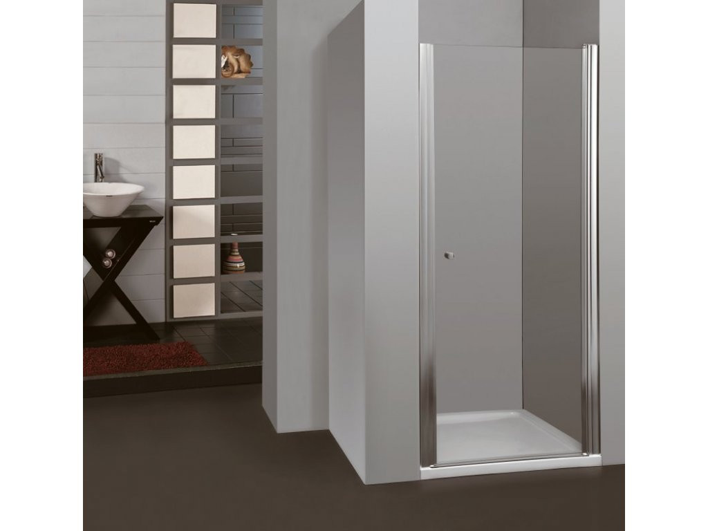 Eco produkty Mono clear 95 jednokřídlé sprchové dveře do niky 95 - 100 cm čiré sklo