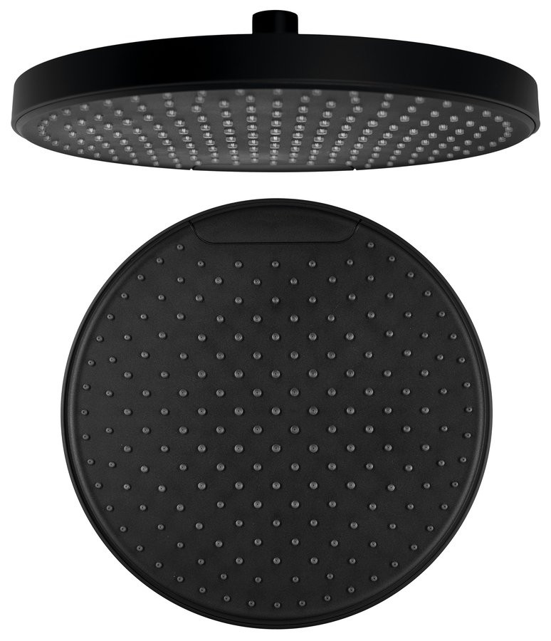 Sapho Hlavová sprcha, průměr 255mm, silikon trysky, ABS/černá mat