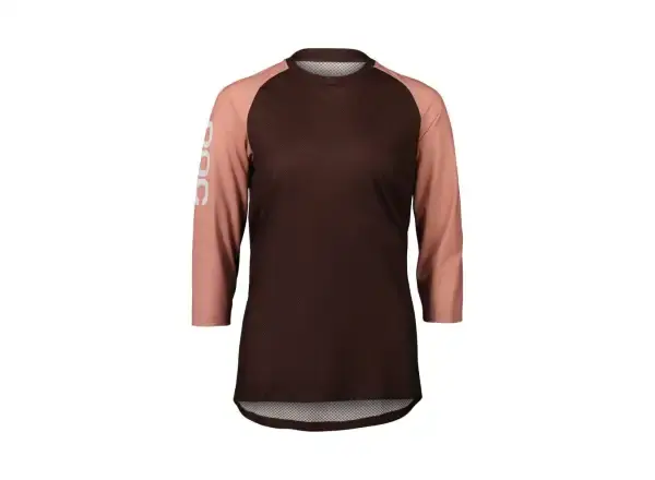 POC W's MTB Pure 3/4 Jersey - Axinite Brown/Rock Salt