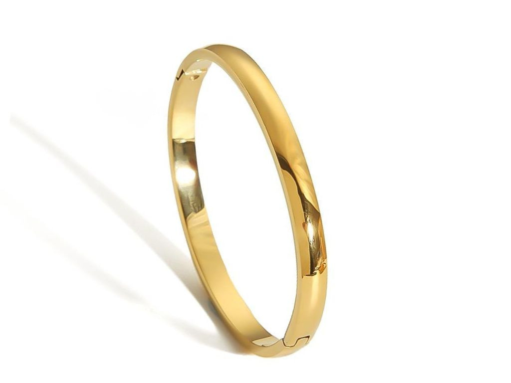 Bangles.cz Náramek chirurgická ocel Bangle M gold 594
