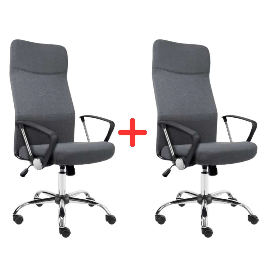 Alba Kancelářská židle Medea 1+1 ZDARMA - čalouněná, šedá