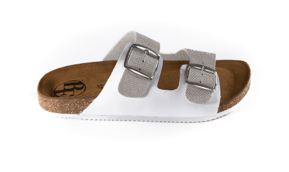 BF BY-213-12-13 Dámské pantofle ve stříbrno-bílé barvě 36