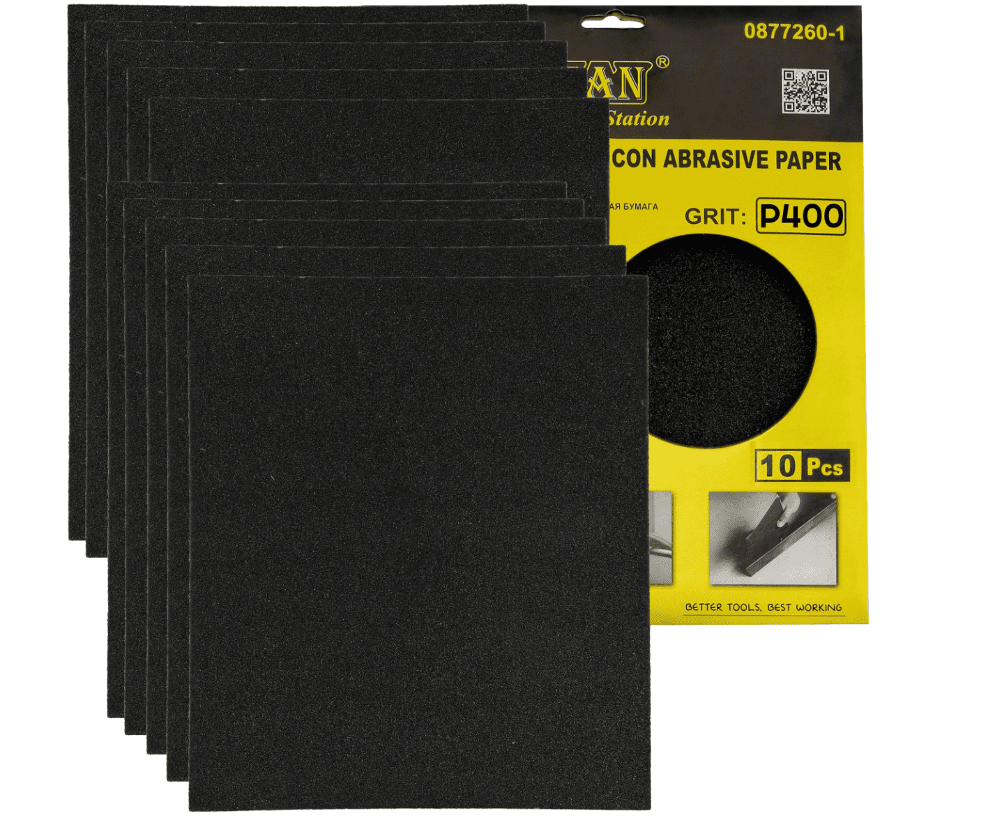 Berge List brusného papíru sada brusného plátna 10 kusů 230x280mm zrnitost P400