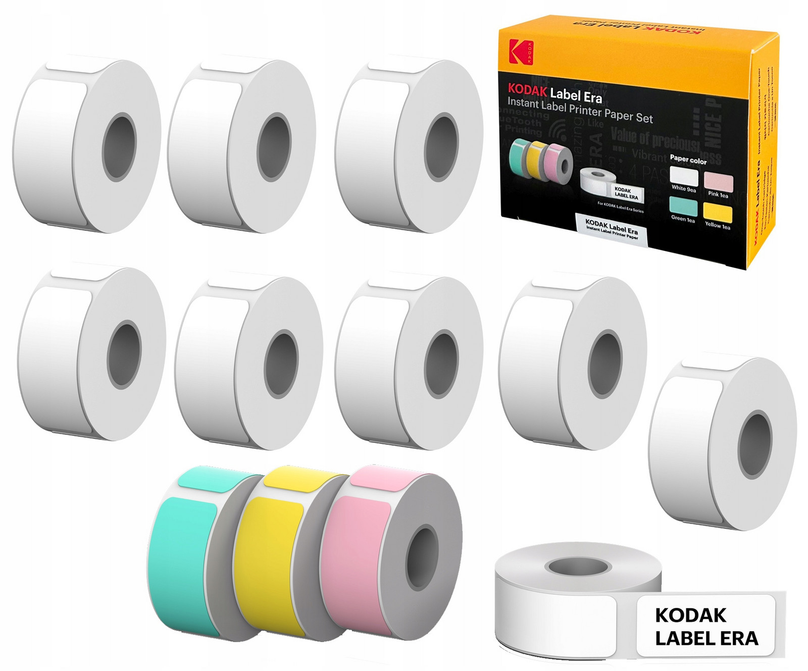 Papírové náplně 5x Vložka do tiskárny štítků pro Kodak Label Era M50