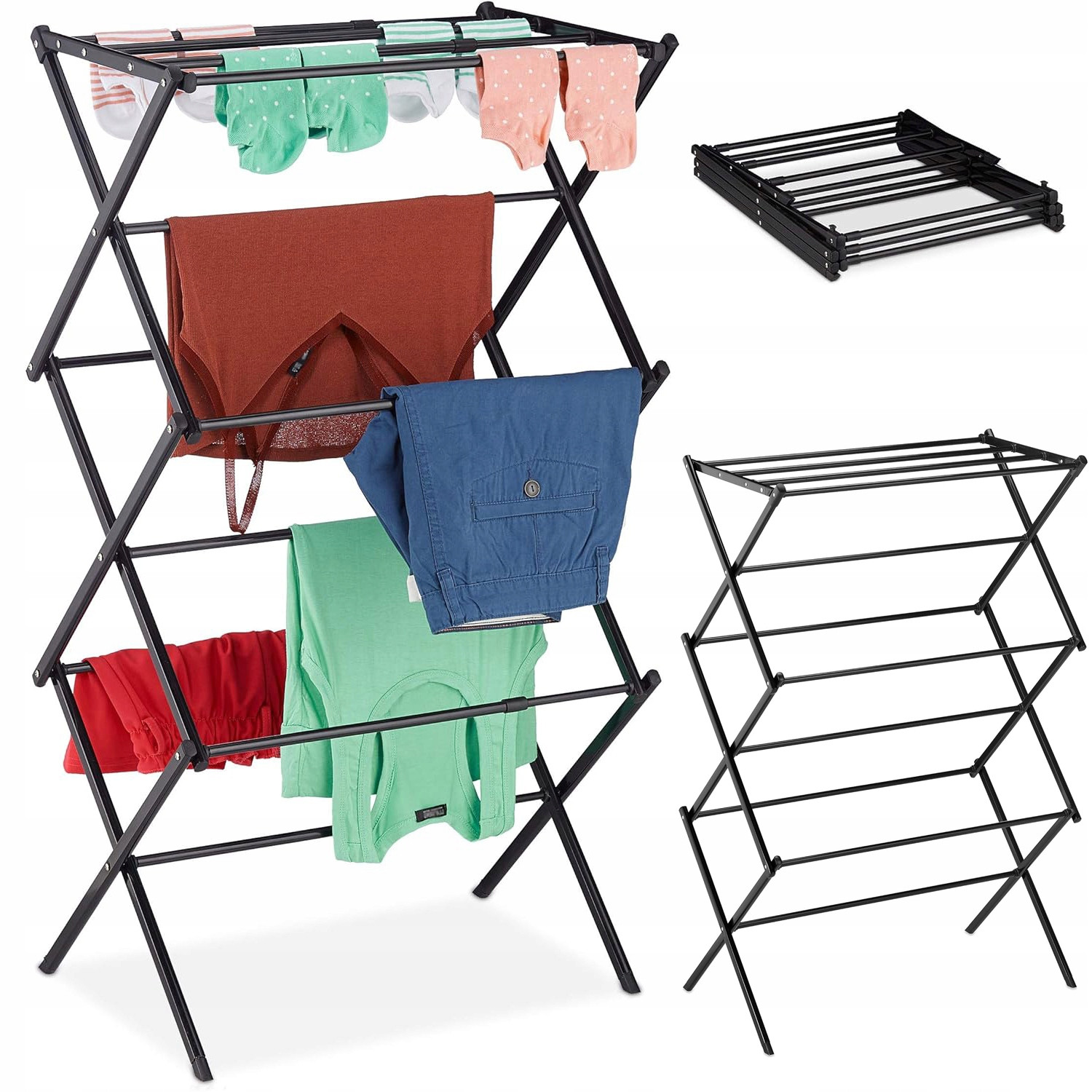 Stojící Sušák Vysoký, Úzký, Skládací Sušák Na Prádlo