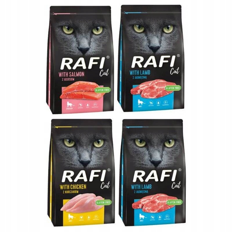 Dolina Noteci Suché krmivo pro kočky Rafi tři příchutě 4 x1,5 kg
