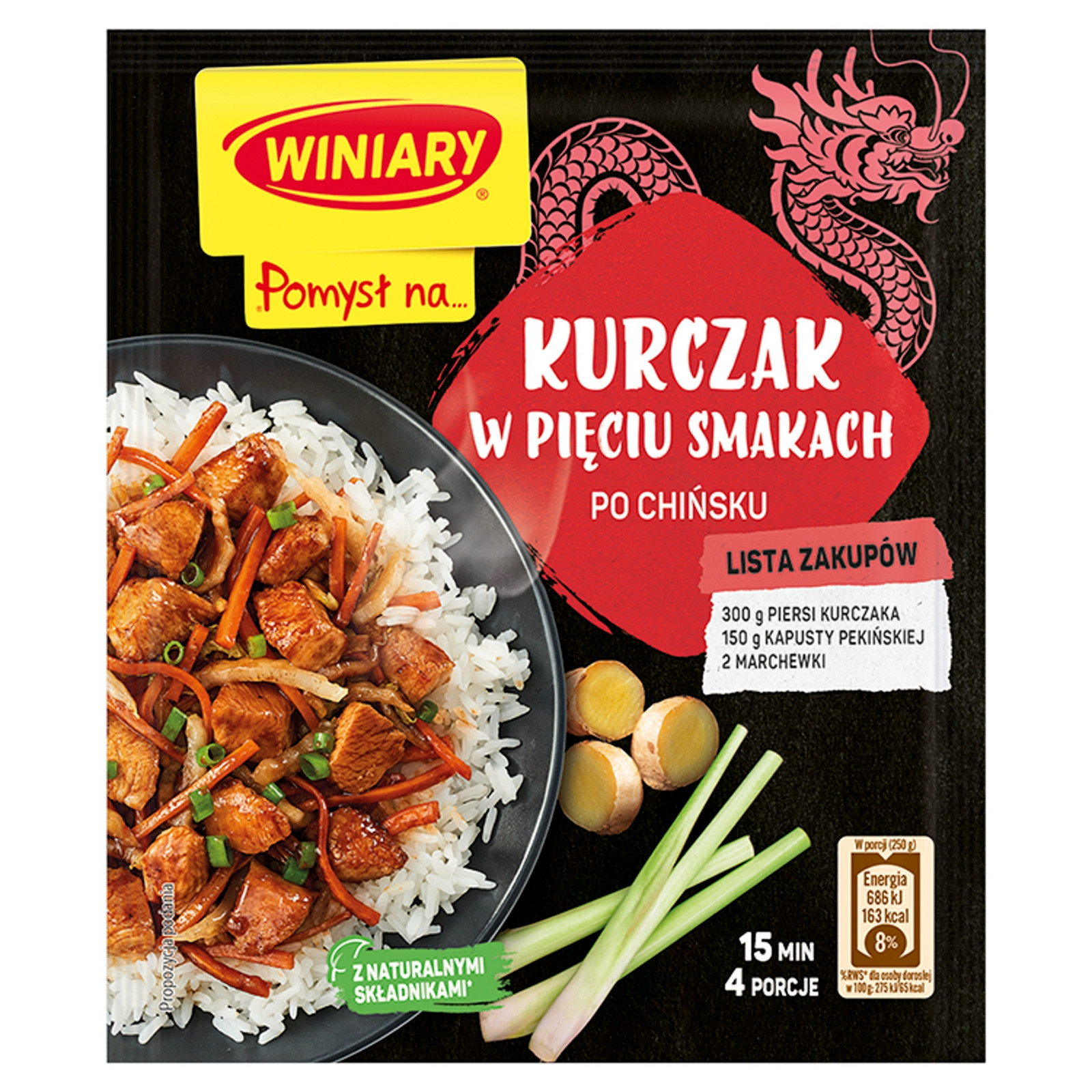 20 x Winiary Nápad Na kuře v 5 příchutích po čínsky 37 g