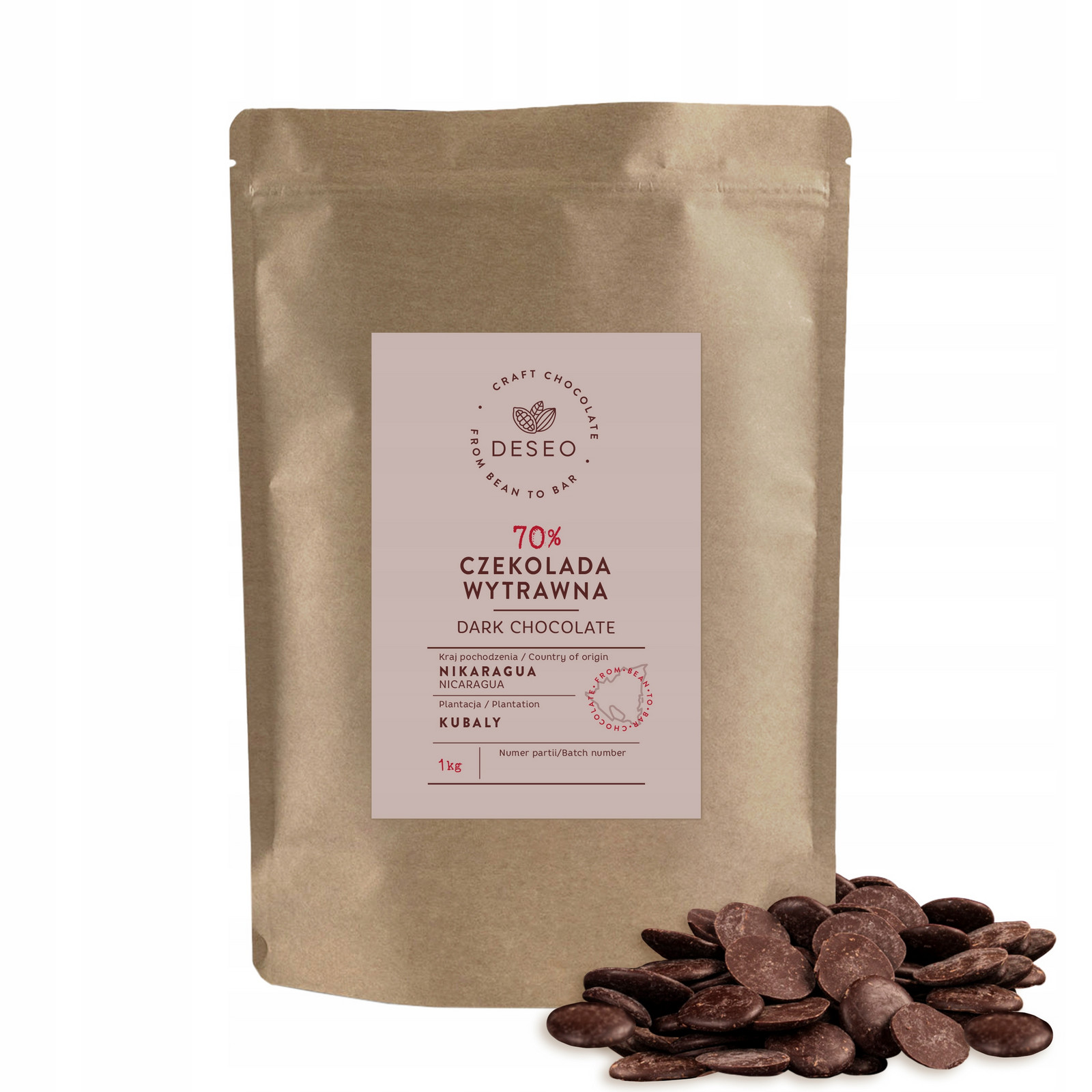 Čokoláda Dezertní Deseo Nikaragua 70% 1000G