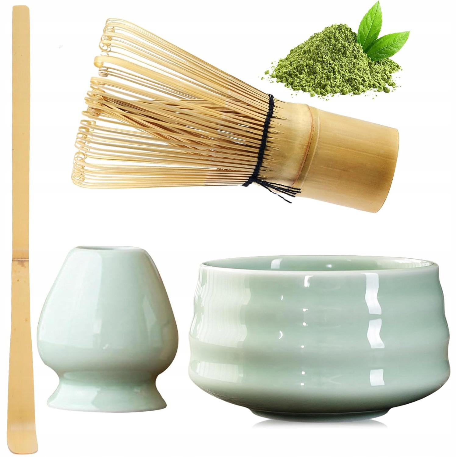 4DÍLNÁ Sada Na Čaj Matcha, Metla Matcha, Sada Miska Matcha
