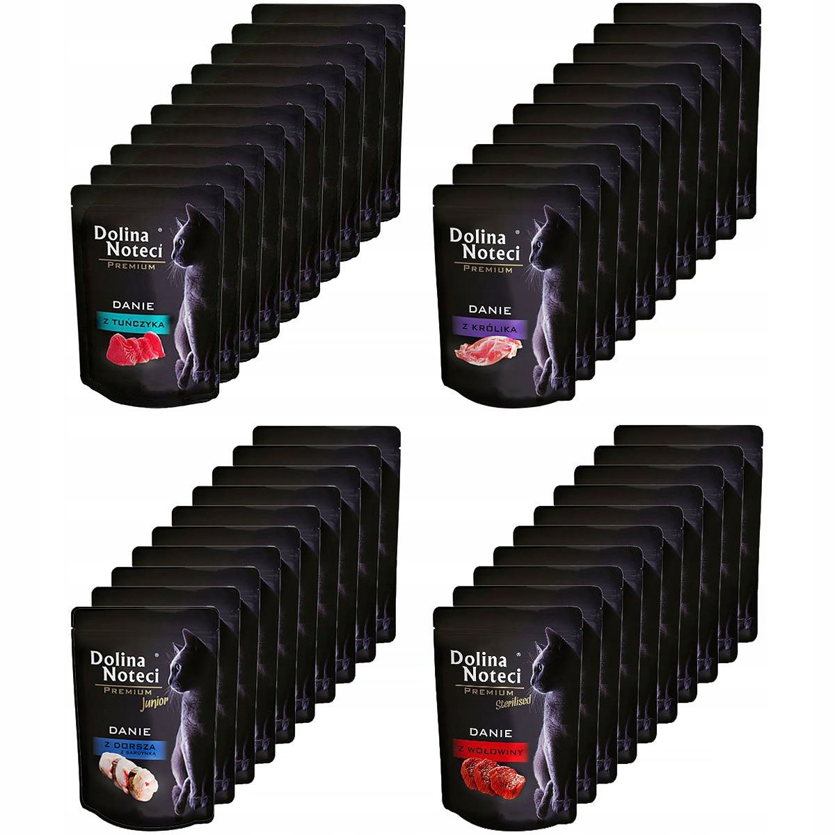 Dolina Noteci 85g Premium Mokré Krmivo Pro Kočky MIX Chutí 40 ks