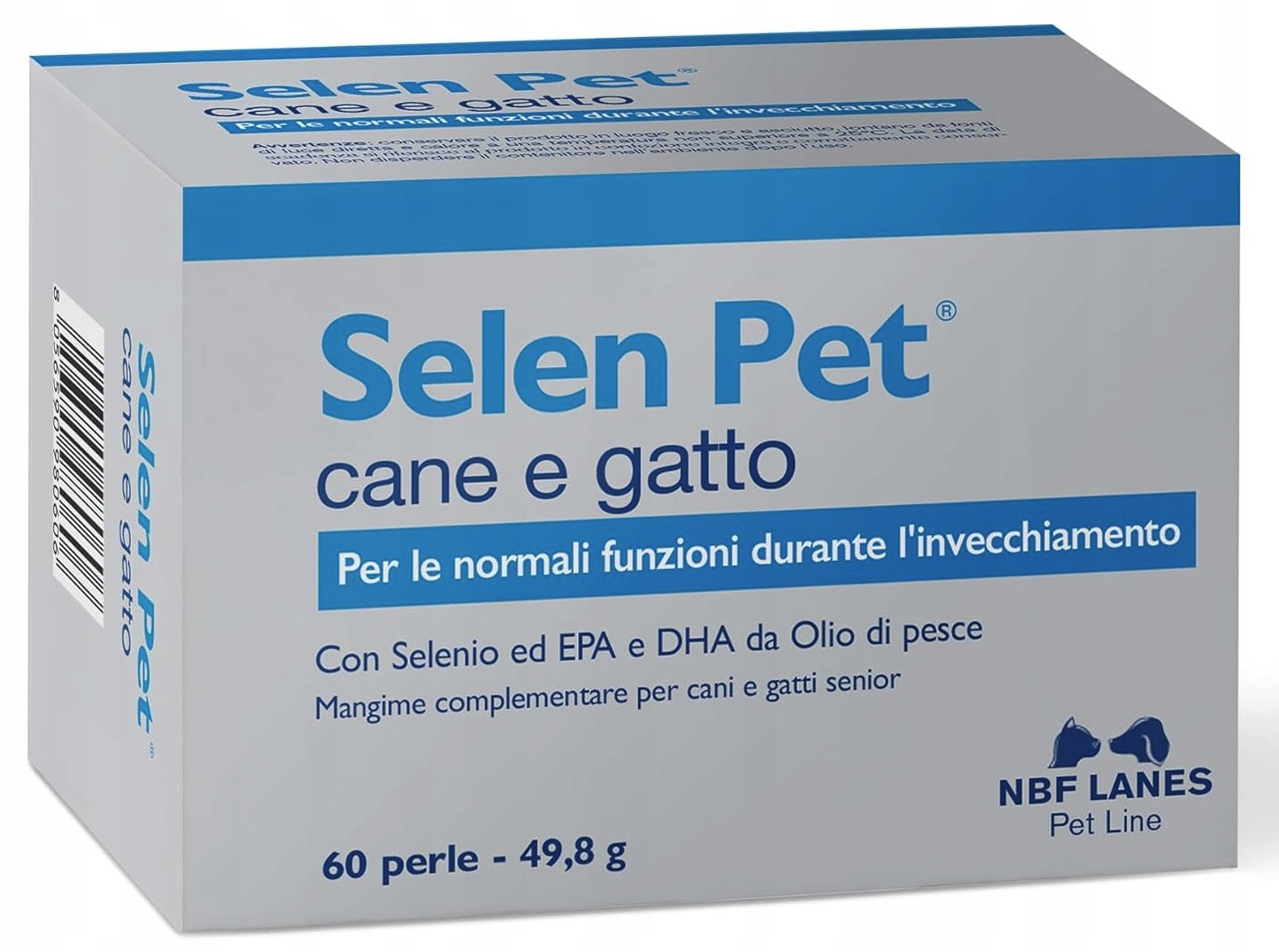 Selen Pet Cane E Gatto OMEGA-3, 60 kapslí Nbf Lanes pes a kočka Anti-age
