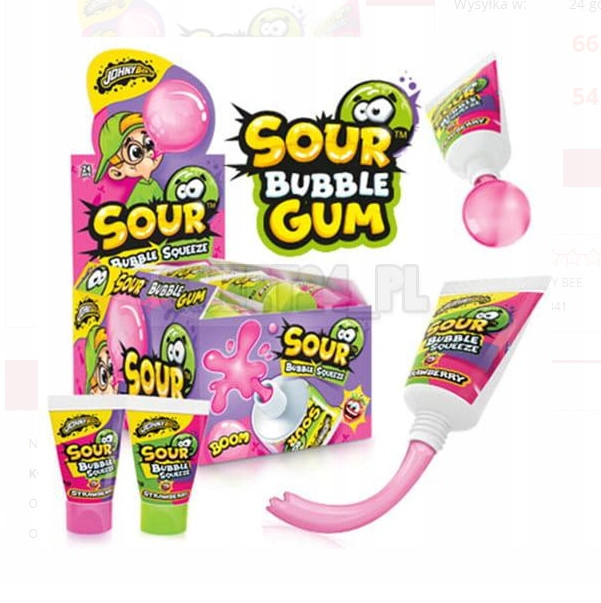 Johny Bee žvýkačka v tubě ovocná Novinka 24 ks 720g