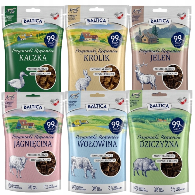Baltica tréninkové pamlsky pro psa MIX pamlsky sáčky 6 x 80g