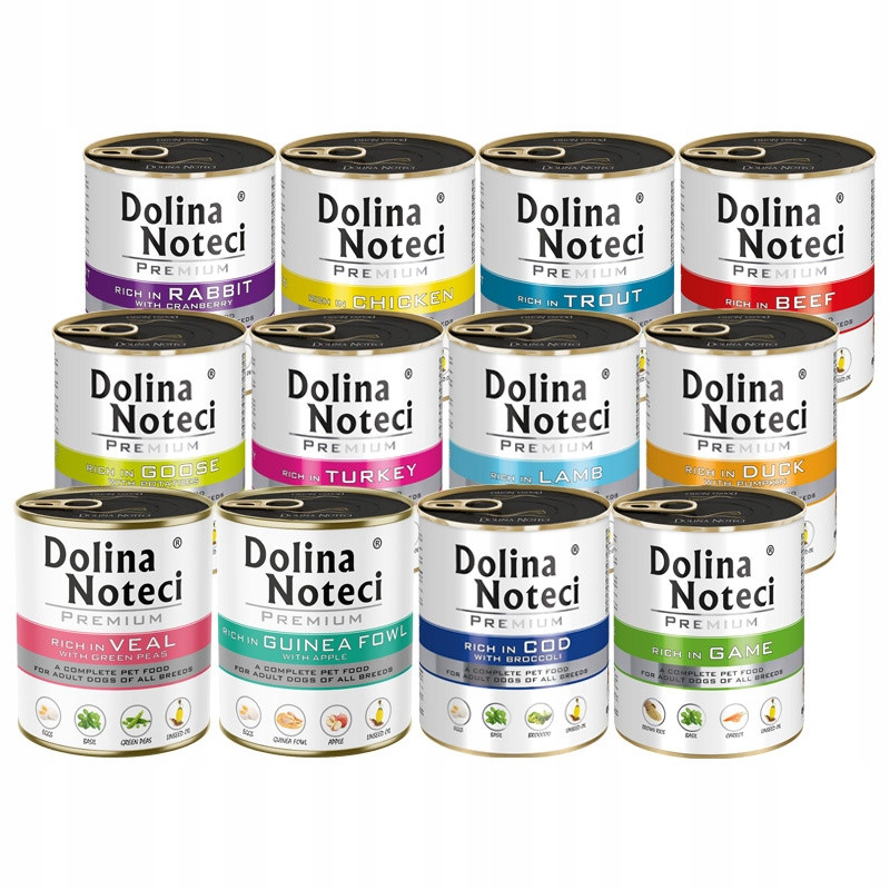 Vlhké krmivo pro psy Dolina Noteci Premium Mix chutí 12 x 800 g