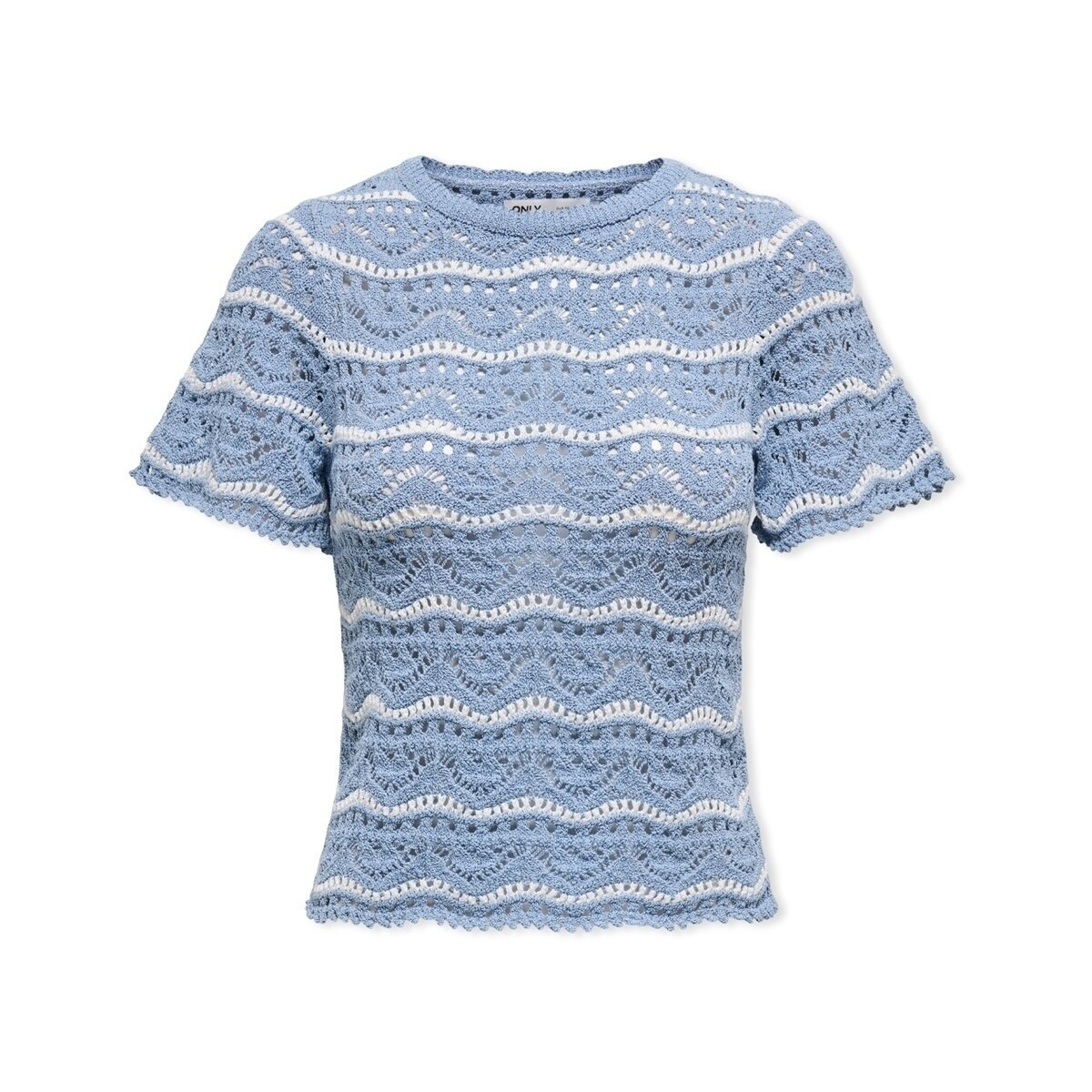 Only  Anna Sofia Life Knit - Forever Blue/Cloud Dancer  Modrá