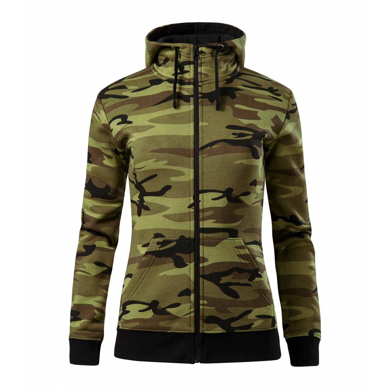 Mikina dámská Malfini Camo Zipper - český vzor, XL
