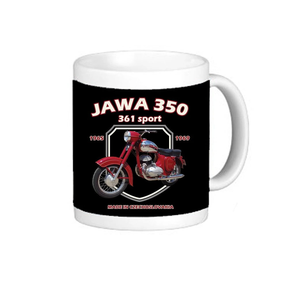 Hrnek Striker Jawa 350/361 Sport - černý-bílý