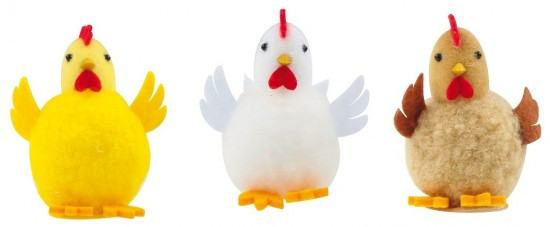 Anděl Plyšová slepička na postavení - 7 cm - 1 ks - 18081