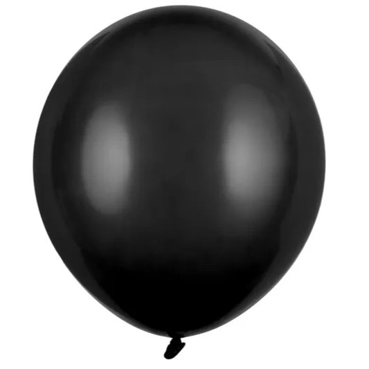 Balónky latexové pastelové černé 43 cm 25 ks
