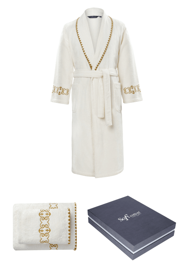 Soft Cotton Dárkové balení županu, ručníku a osušky MONDRIAN