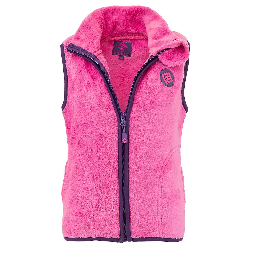 vesta dívčí chlupatá se stojáčkem, Pidilidi, PD1140-03, růžová - 140 | 10let