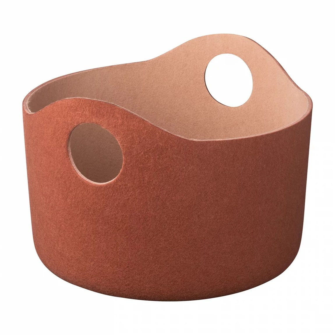 Úložný koš TIGGY 42 x 29 cm, rustikální hnědá, plsť, Blomus