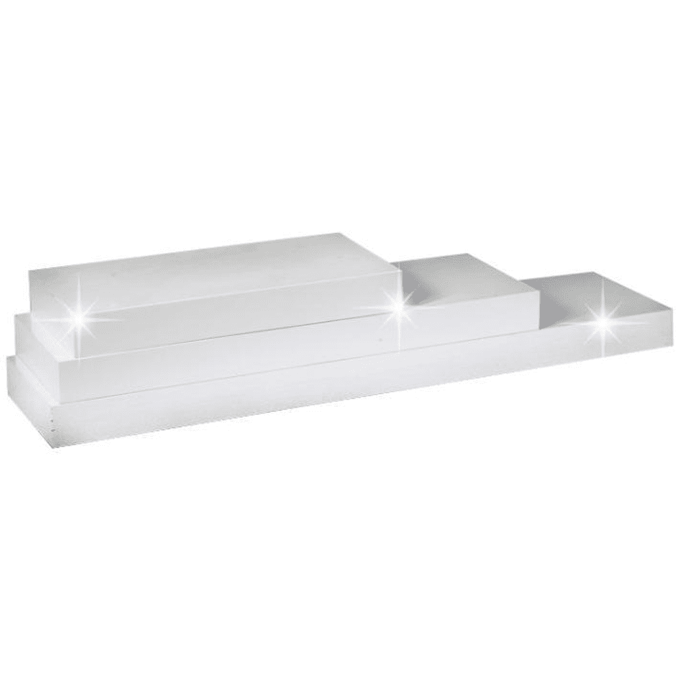 Nástěnná polička GANA 120x25 Bílá lesk