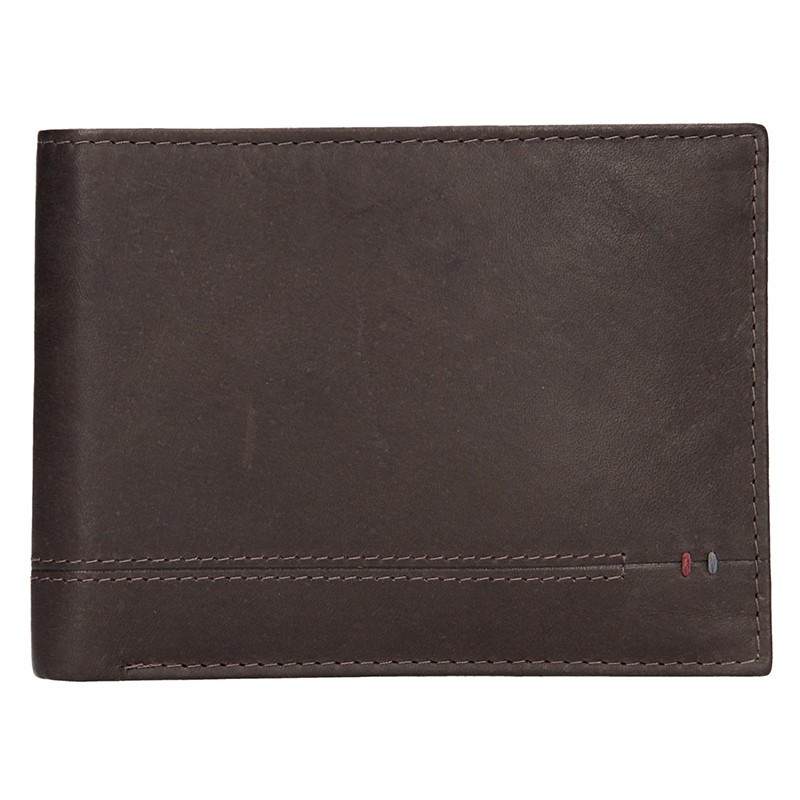 Kožená pánská peněženka Lerros Roman - tmavě hnědá