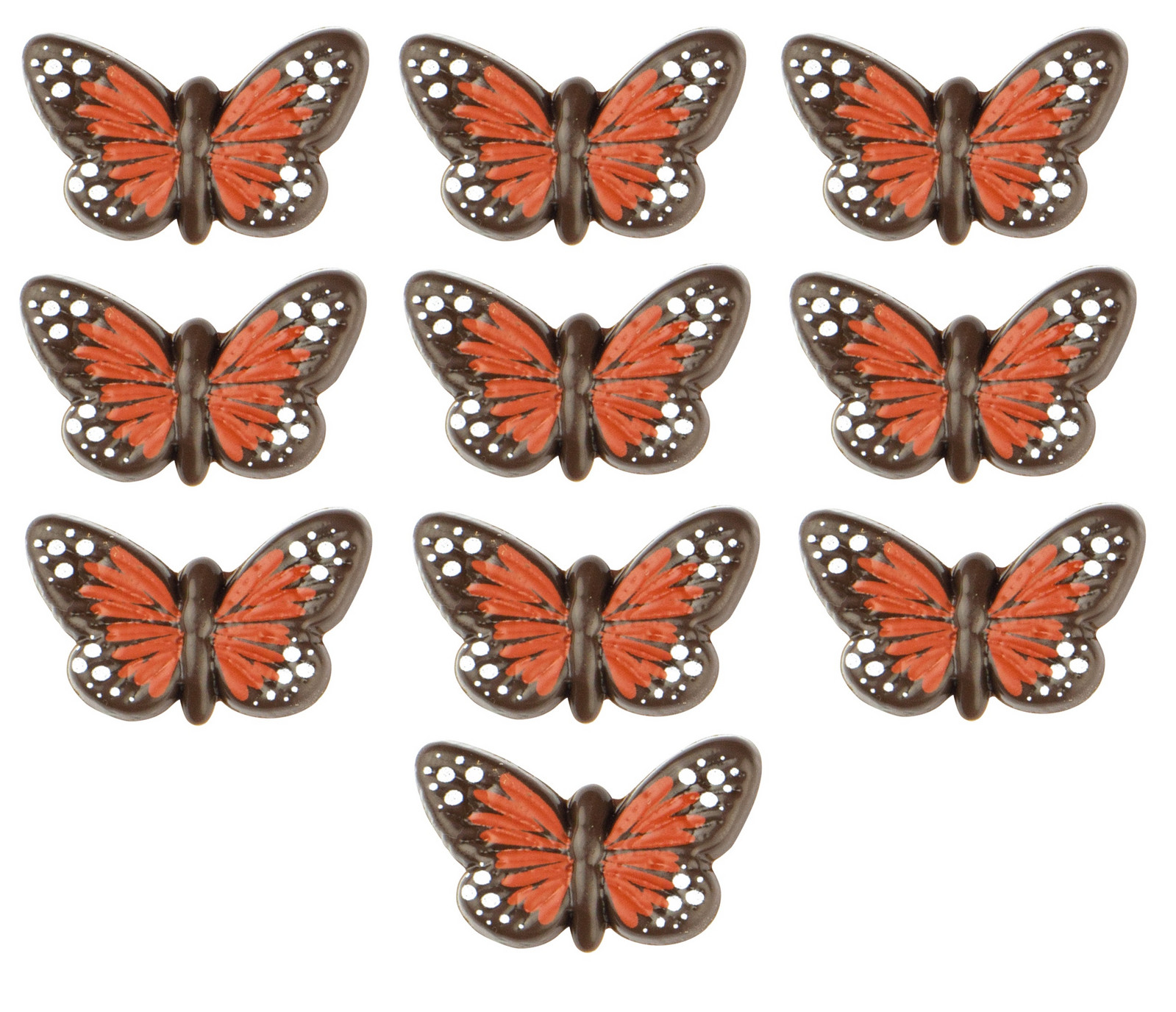 Čokoládový motýl červený 10ks