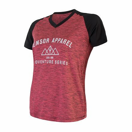 SENSOR CYKLO CHARGER dámský dres volný kr. rukáv růžová/černá Velikost: S 8592837072968