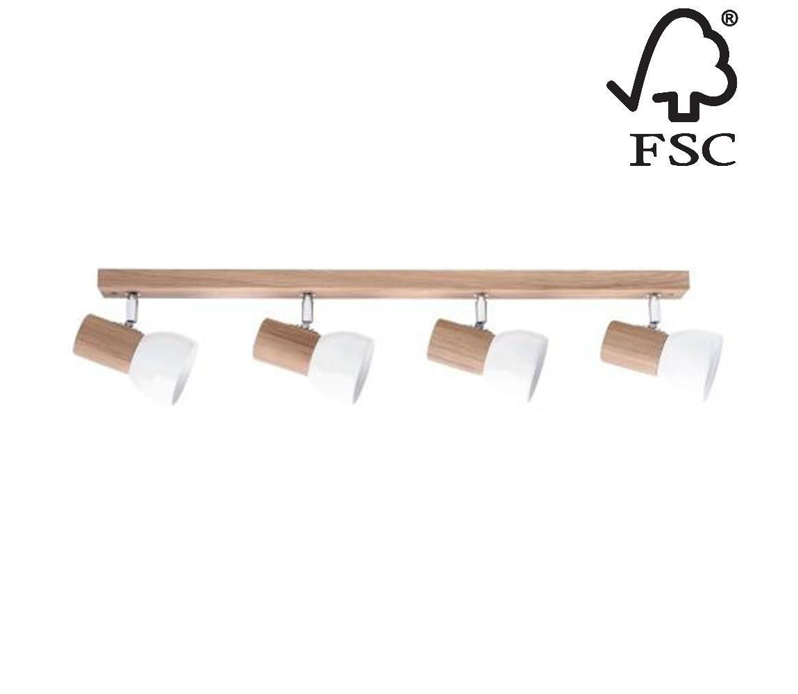 2224474 - Bodové svítidlo SVENDA 4xE27/60W/230V dub