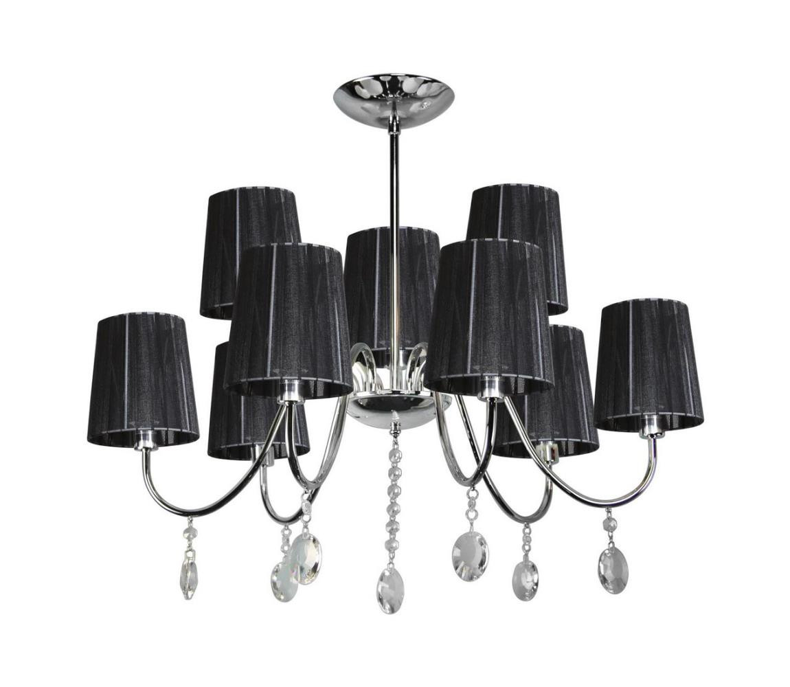 Lustr na tyči SORENTO 9xE14/40W/230V černá