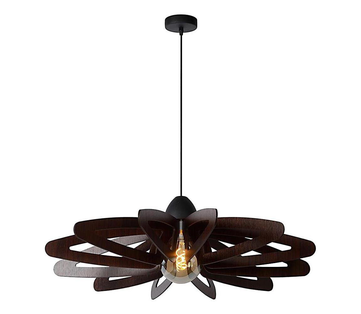 Lucide Lucide 77483/76/30 - Lustr na lanku ZIDANE 1xE27/15W/230V hnědá/černá