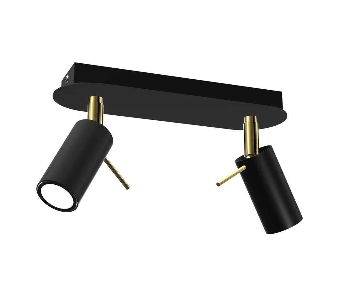 Bodové svítidlo PRESTON 2xGU10/MR11/40W/230V černá/zlatá