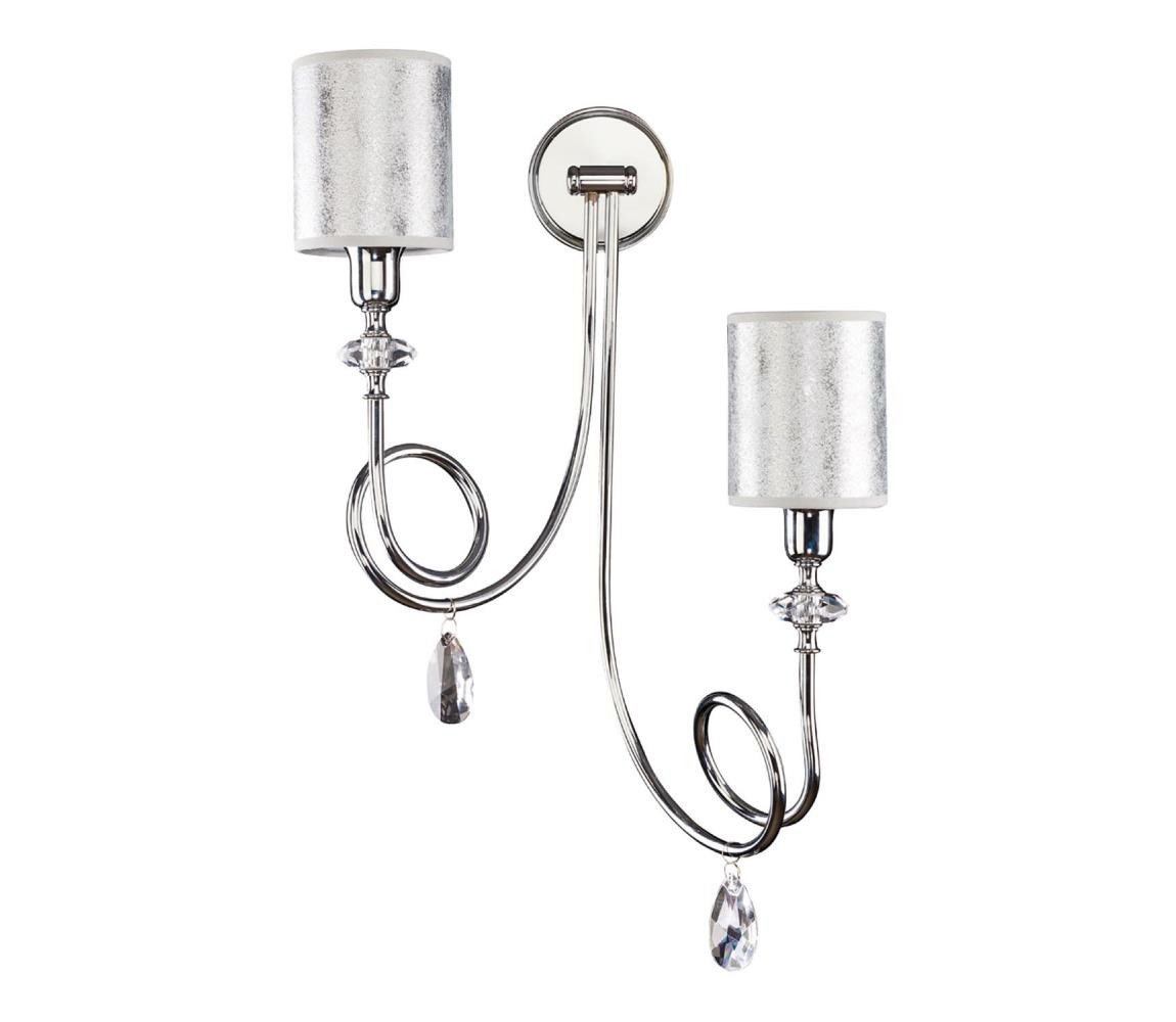 Jupiter Jupiter 1598 - DE K2 CH - Nástěnné křišťálové svítidlo DELFINA 2xE14/40W