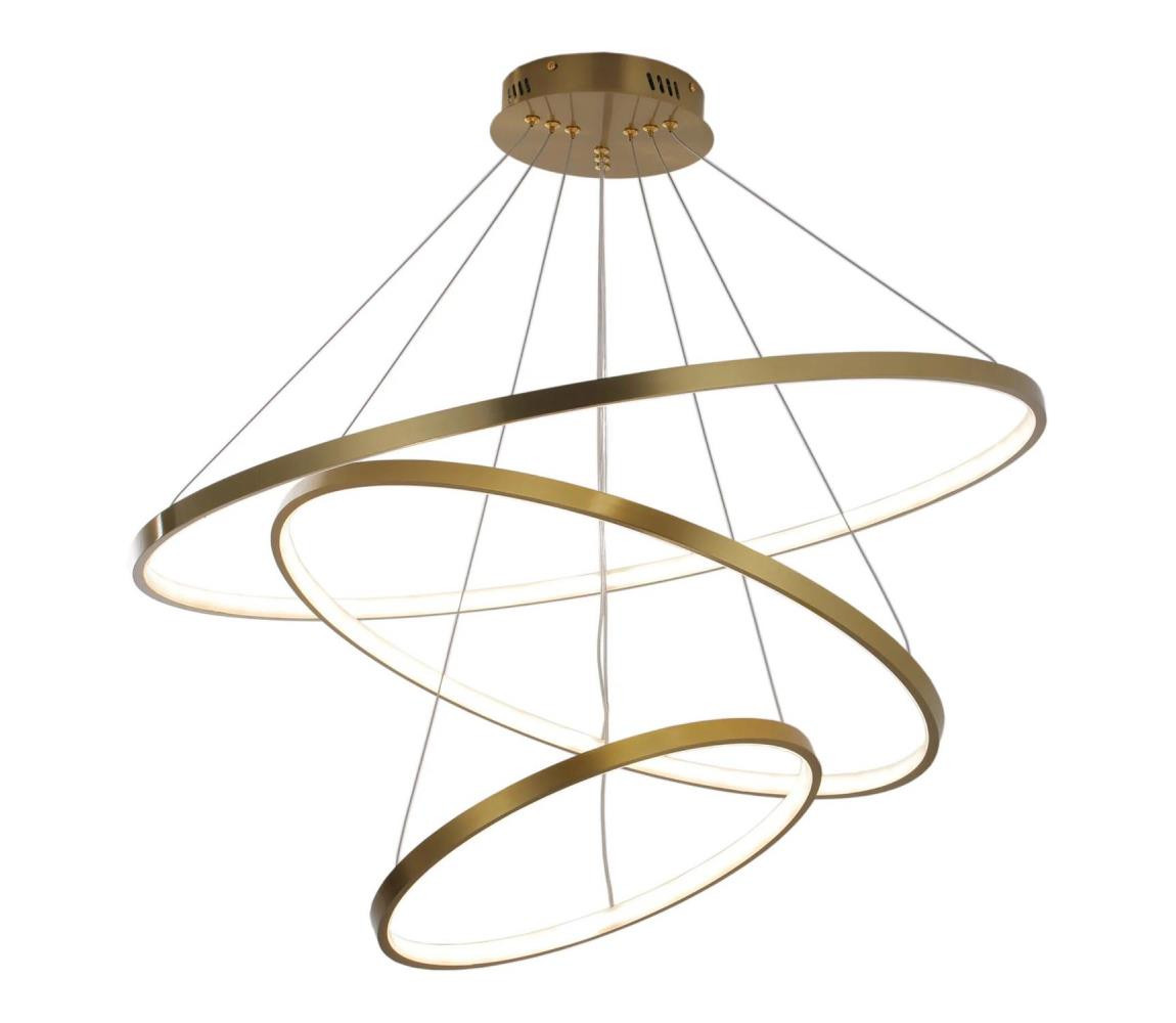 LED Lustr na lanku LEA LED/60W/230V 4000K pr. 80 cm zlatá