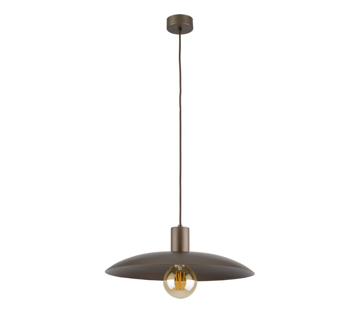 Lustr na lanku ASTRA 1xE27/15W/230V pr. 41 cm hnědá