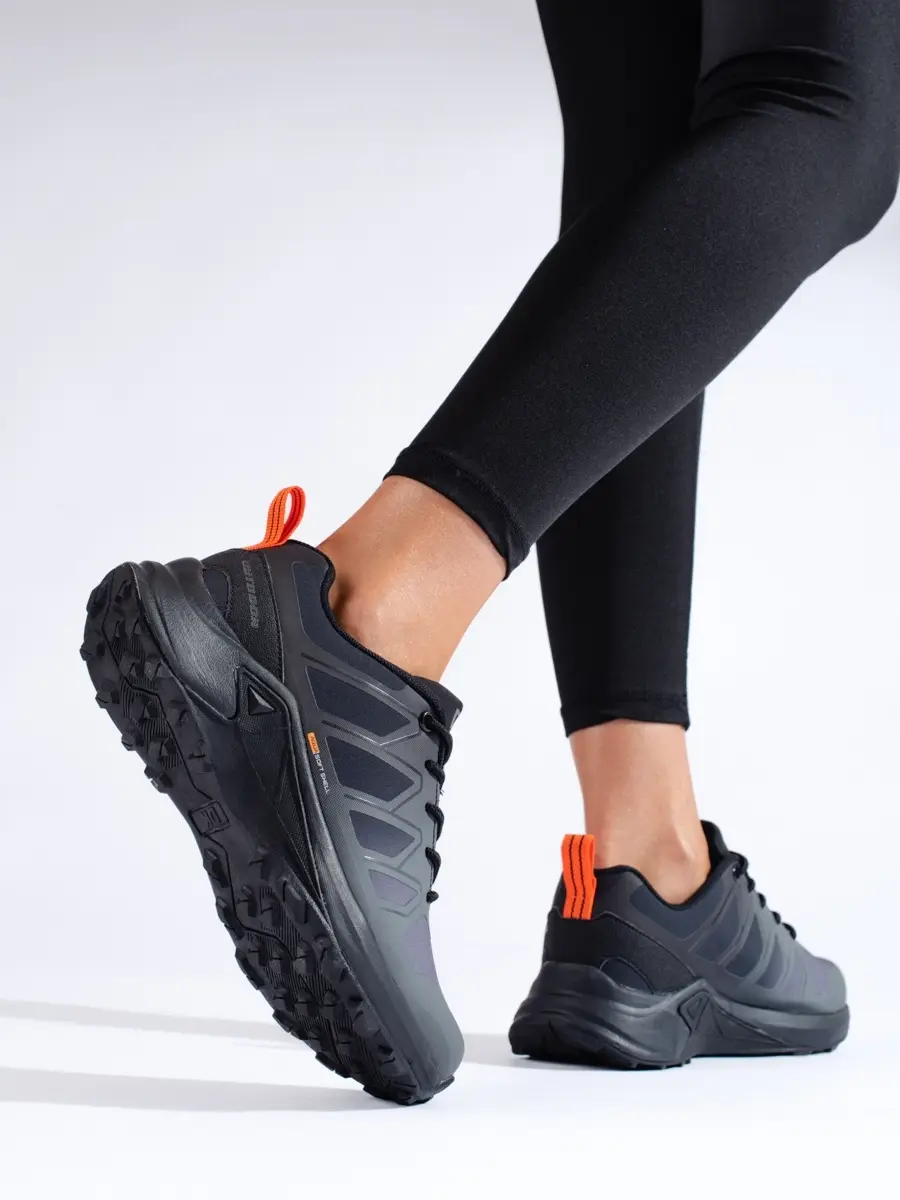 Pohodlné trekingové boty šedé dámské bez podpatku